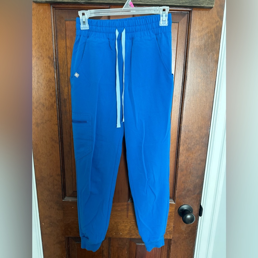 Figs High Waisted Jogger Scrub Pants Royal Blue